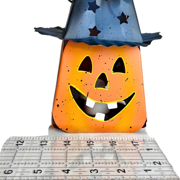 Metal Halloween Hanging Tea light Jack O’ Lantern - Picture 6 of 12